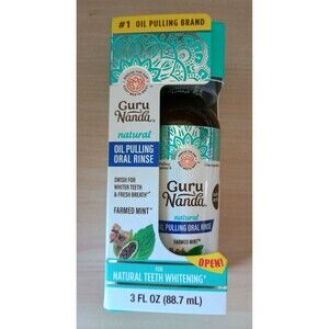 GuruNanda Coconut Oil Pulling Rinse Mint July 29th 2026 Expiration 3 FL OZ